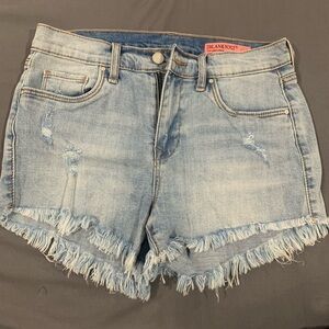 Light wash denim jean shorts